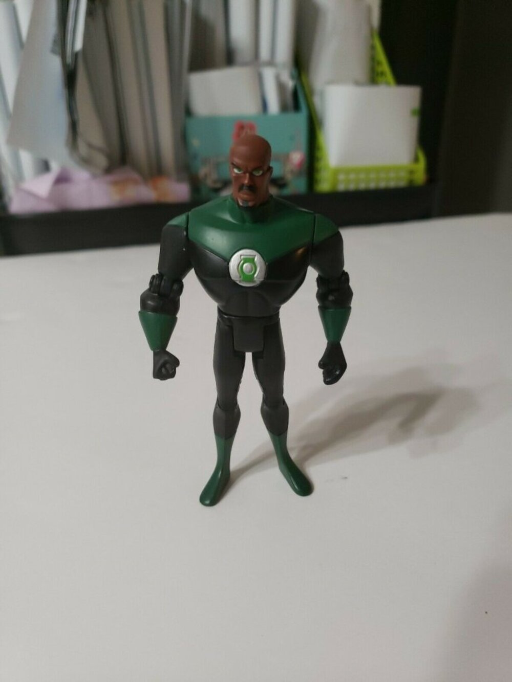 GREEN LANTERN john STEWART jlu JUSTICE LEAGUE figure DCU toy MACE dc universe